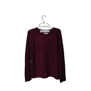 Sonoma Goods For Life Women's Burgundy Soft Pullover Long Sleeve Sweater Size L